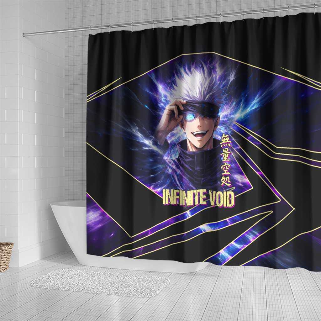 Gojo Satoru Infinite Void Shower Curtain Cosmic Anime Power Surge Style