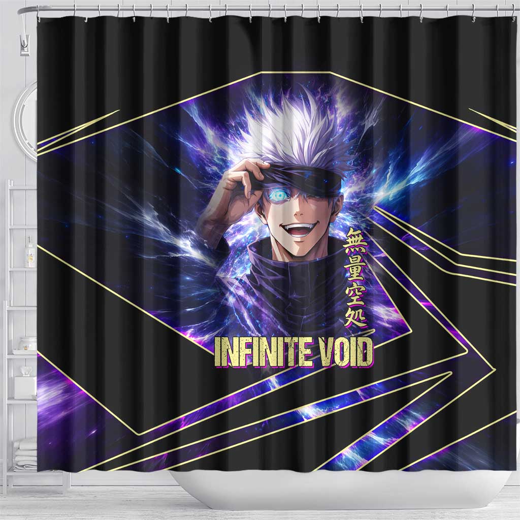 Gojo Satoru Infinite Void Shower Curtain Cosmic Anime Power Surge Style