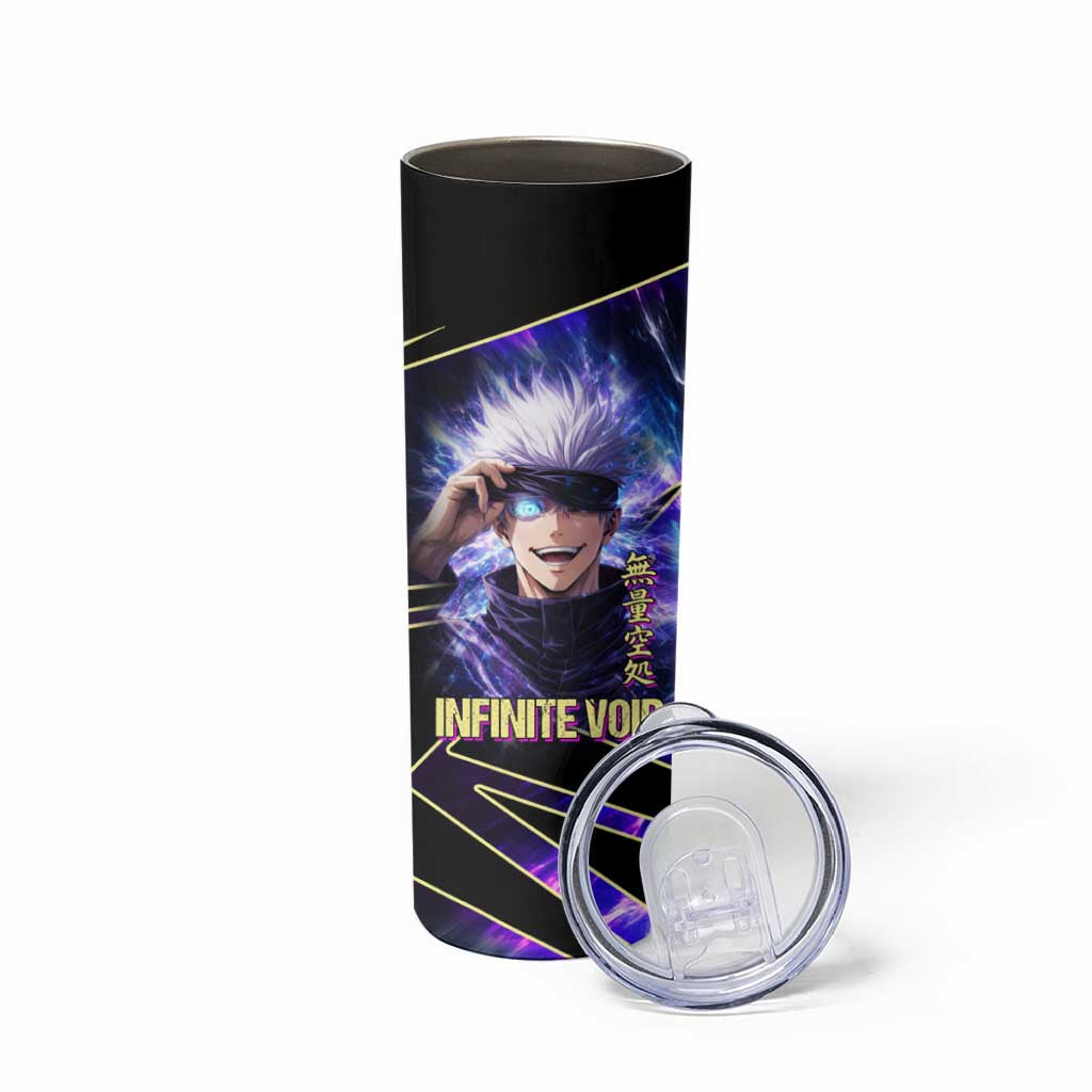 Gojo Satoru Infinite Void Skinny Tumbler Cosmic Anime Power Surge Style