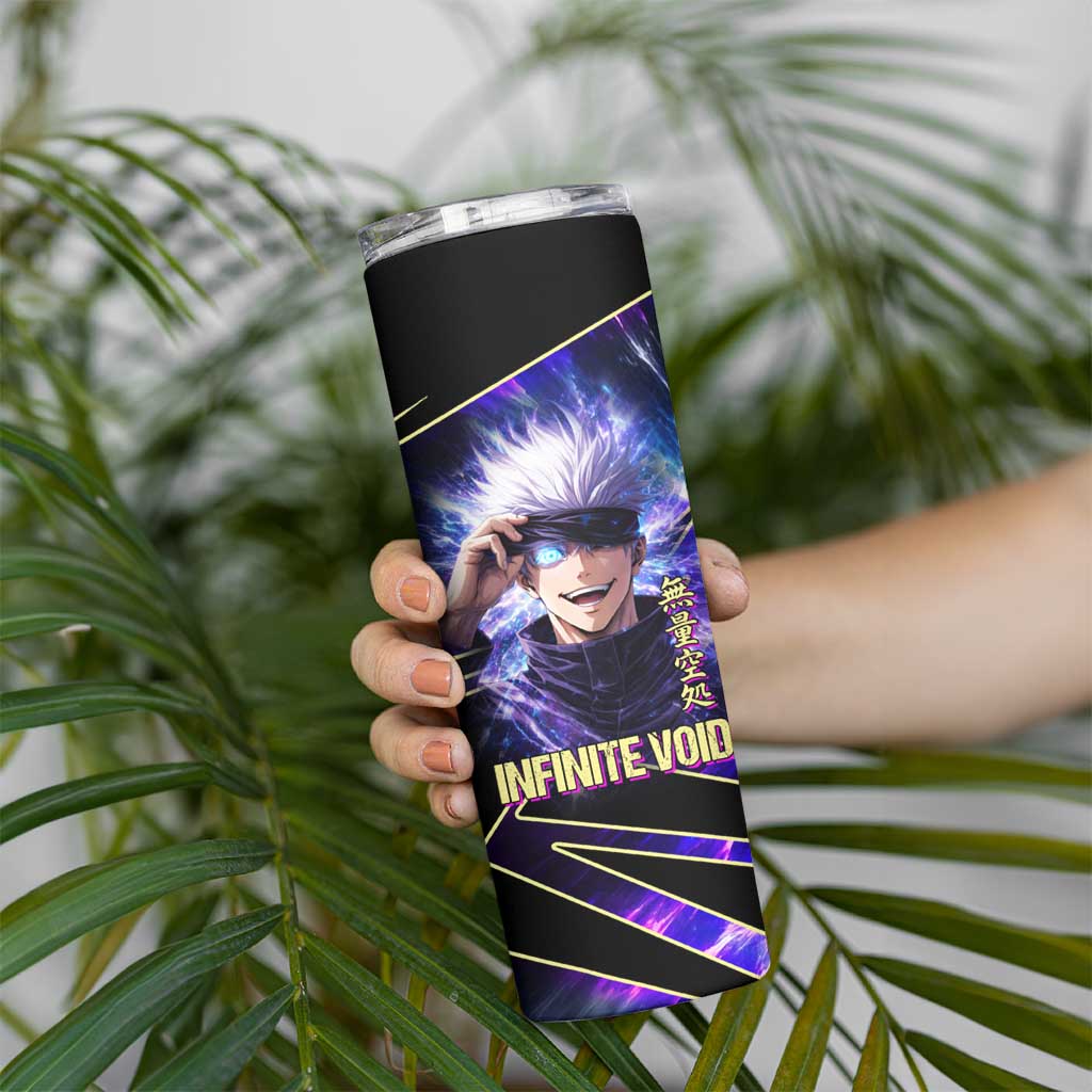 Gojo Satoru Infinite Void Skinny Tumbler Cosmic Anime Power Surge Style