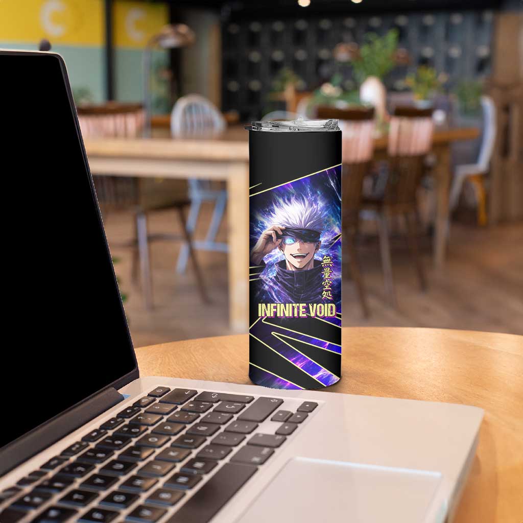 Gojo Satoru Infinite Void Skinny Tumbler Cosmic Anime Power Surge Style