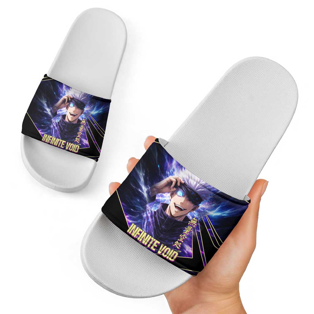 Gojo Satoru Infinite Void Slide Sandals Cosmic Anime Power Surge Style