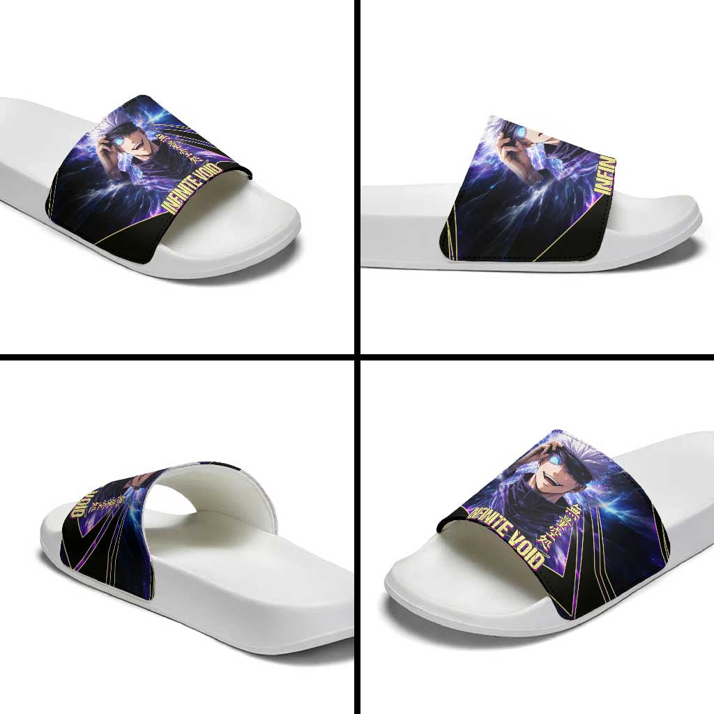 Gojo Satoru Infinite Void Slide Sandals Cosmic Anime Power Surge Style