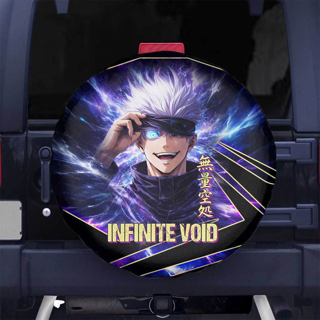 Gojo Satoru Infinite Void Spare Tire Cover Cosmic Anime Power Surge Style