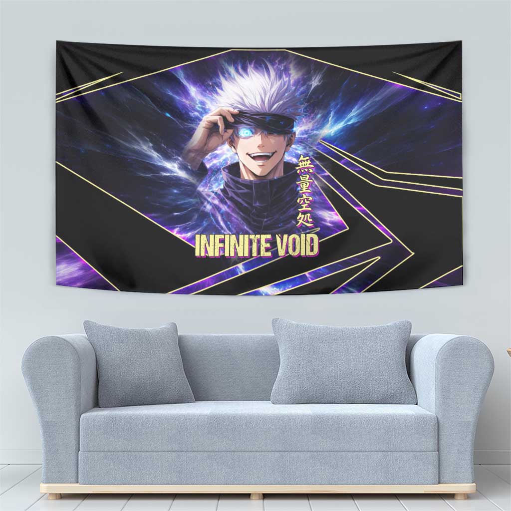 Gojo Satoru Infinite Void Tapestry Cosmic Anime Power Surge Style