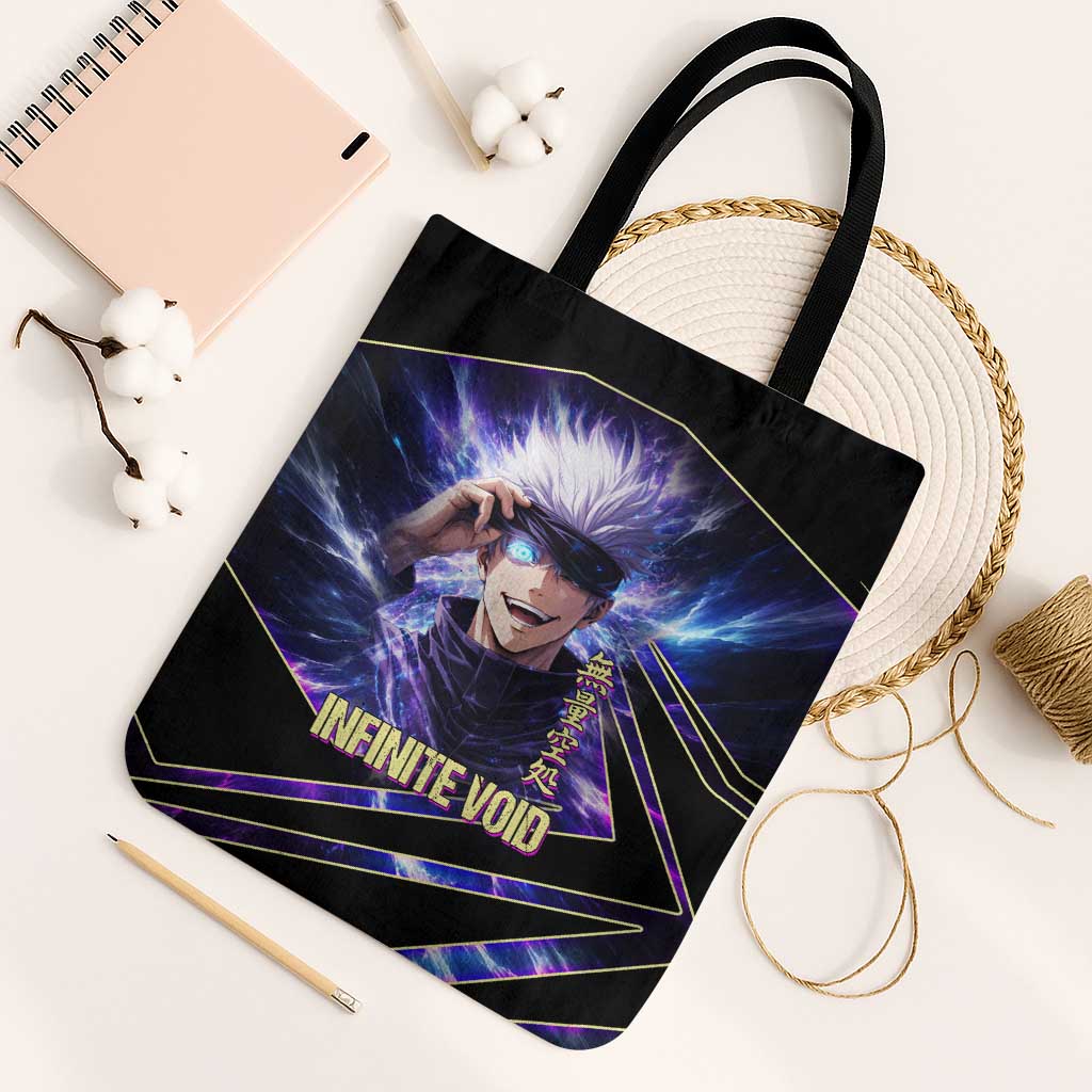Gojo Satoru Infinite Void Tote Bag Cosmic Anime Power Surge Style