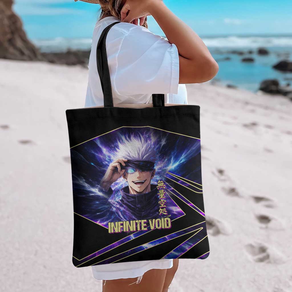 Gojo Satoru Infinite Void Tote Bag Cosmic Anime Power Surge Style