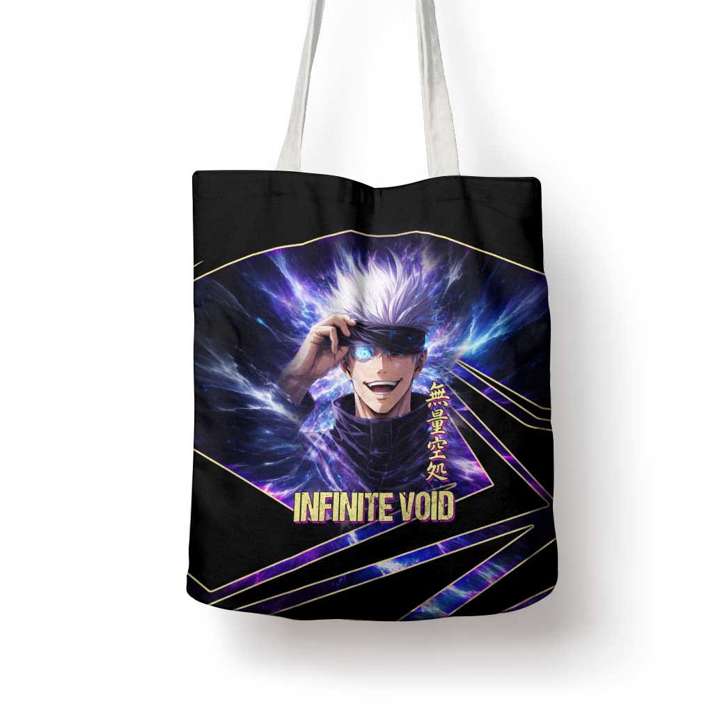 Gojo Satoru Infinite Void Tote Bag Cosmic Anime Power Surge Style