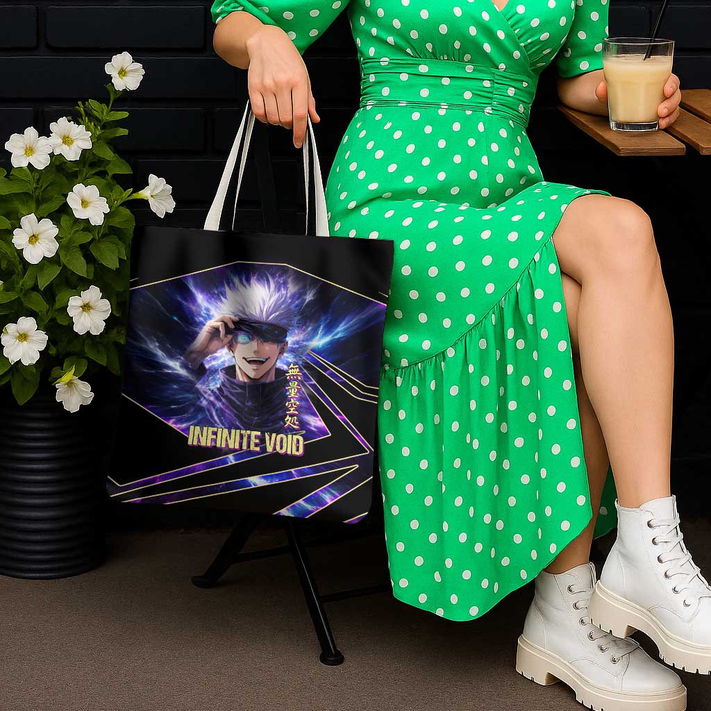 Gojo Satoru Infinite Void Tote Bag Cosmic Anime Power Surge Style