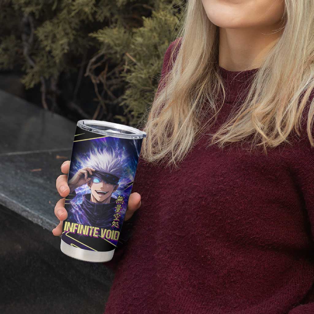Gojo Satoru Infinite Void Tumbler Cup Cosmic Anime Power Surge Style