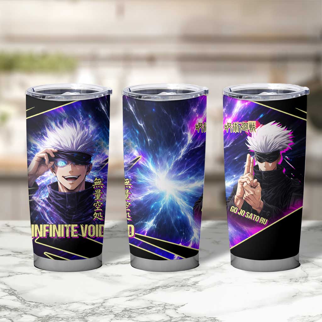 Gojo Satoru Infinite Void Tumbler Cup Cosmic Anime Power Surge Style