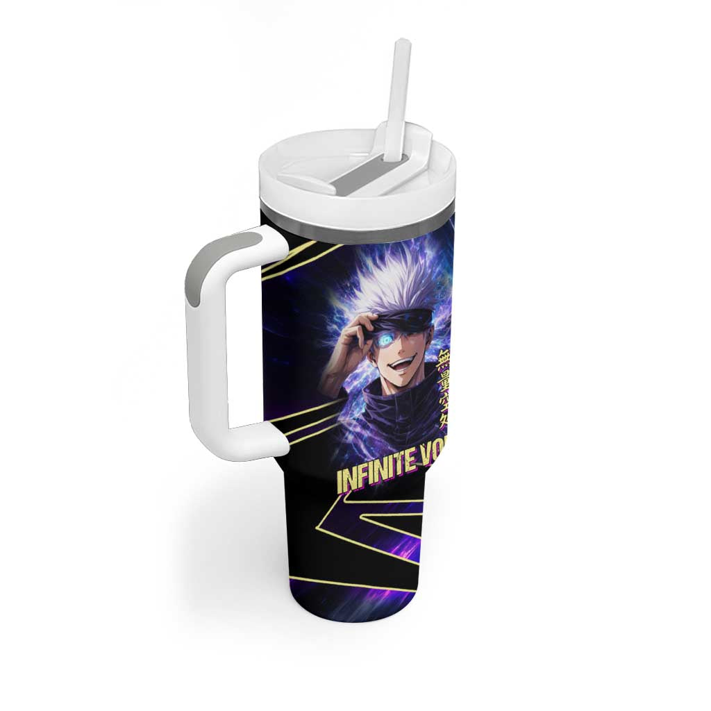 Gojo Satoru Infinite Void Tumbler With Handle Cosmic Anime Power Surge Style