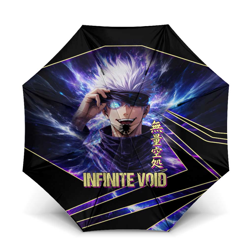 Gojo Satoru Infinite Void Umbrella Cosmic Anime Power Surge Style