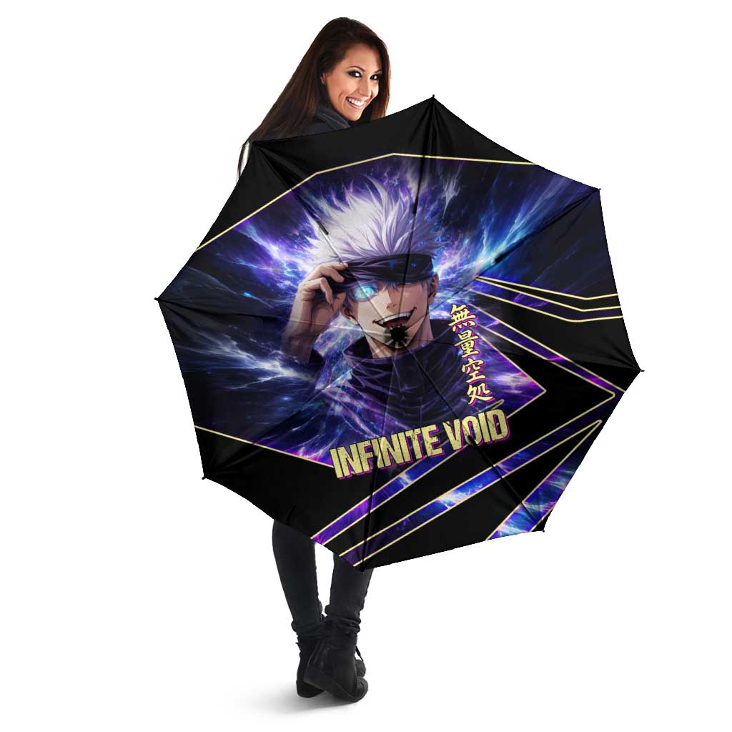 Gojo Satoru Infinite Void Umbrella Cosmic Anime Power Surge Style