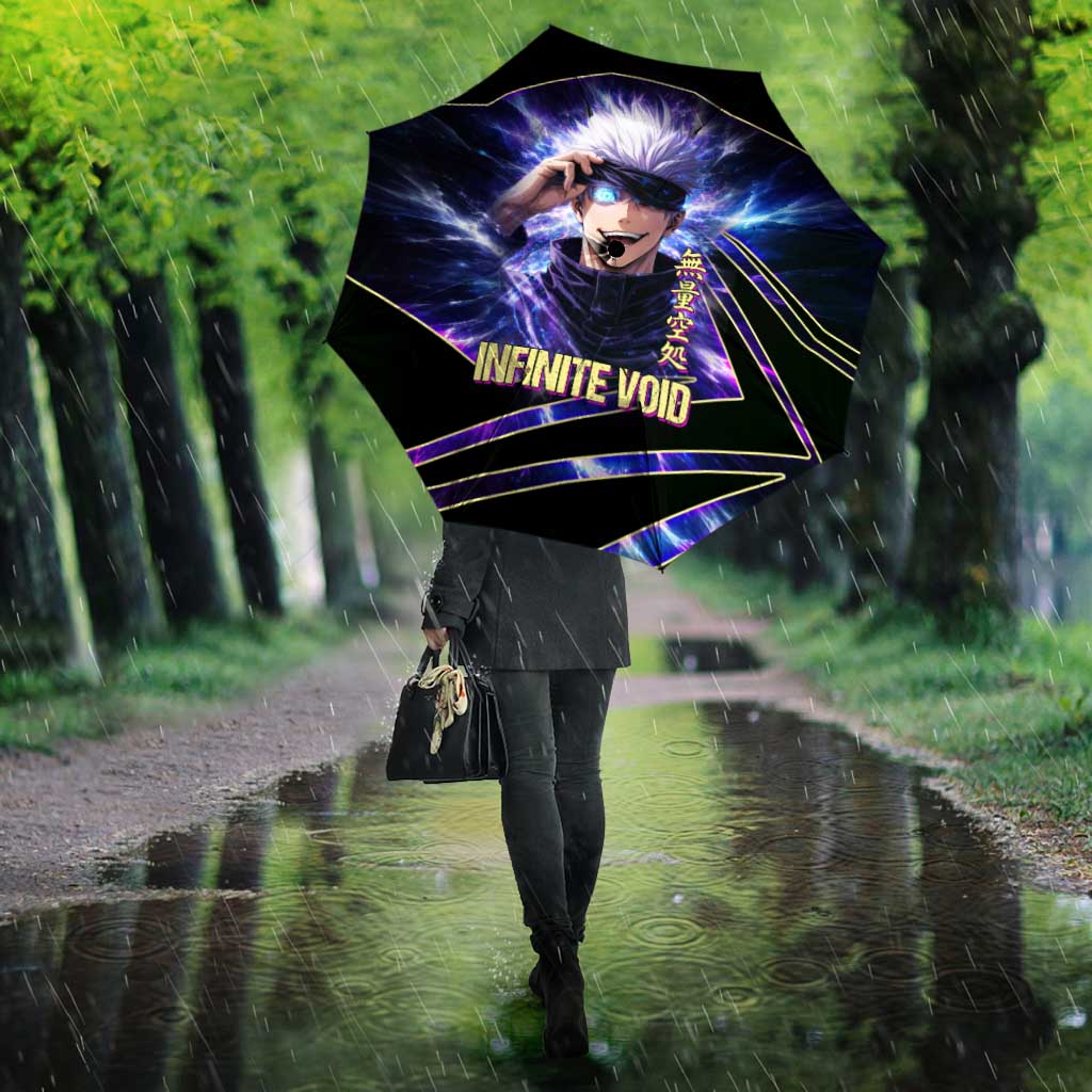 Gojo Satoru Infinite Void Umbrella Cosmic Anime Power Surge Style