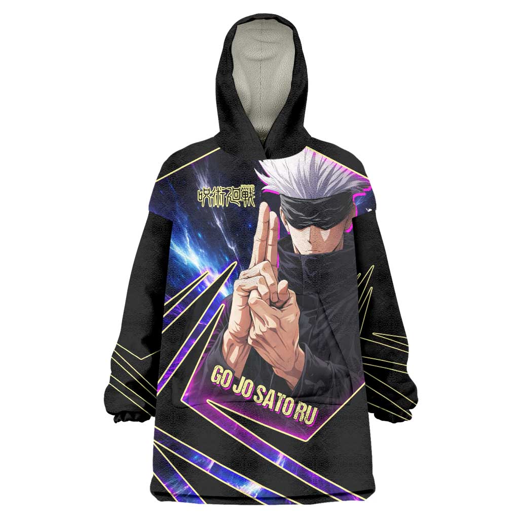 Gojo Satoru Infinite Void Wearable Blanket Hoodie Cosmic Anime Power Surge Style