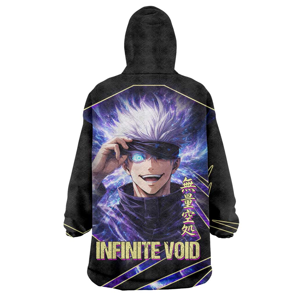 Gojo Satoru Infinite Void Wearable Blanket Hoodie Cosmic Anime Power Surge Style