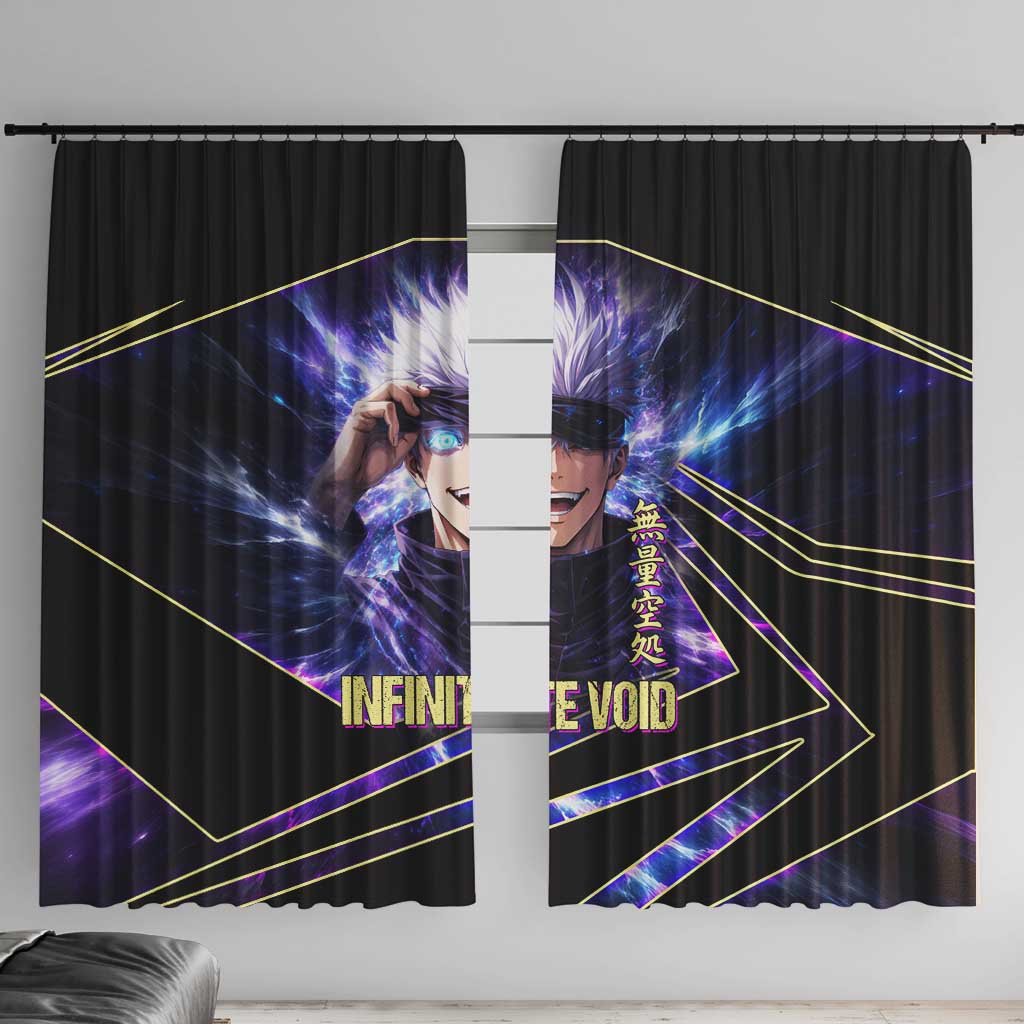 Gojo Satoru Infinite Void Window Curtain Cosmic Anime Power Surge Style