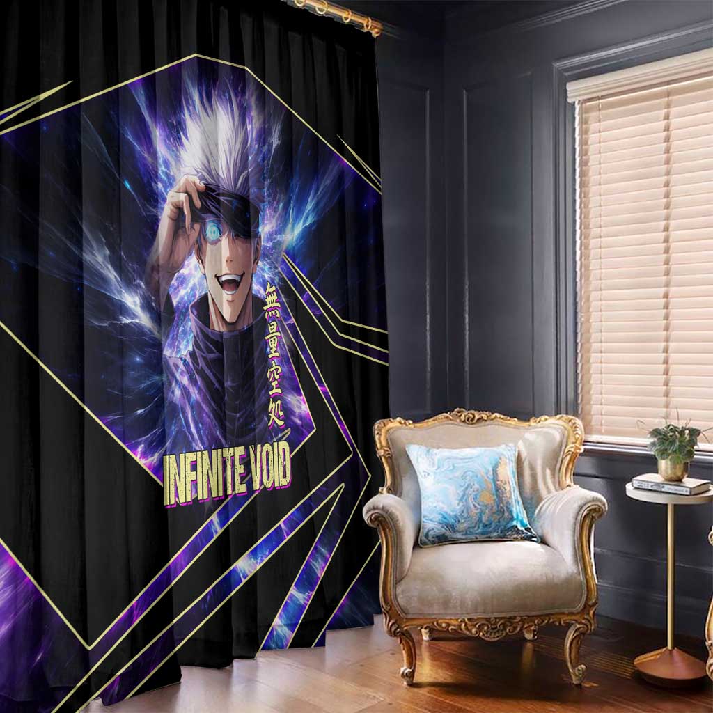 Gojo Satoru Infinite Void Window Curtain Cosmic Anime Power Surge Style