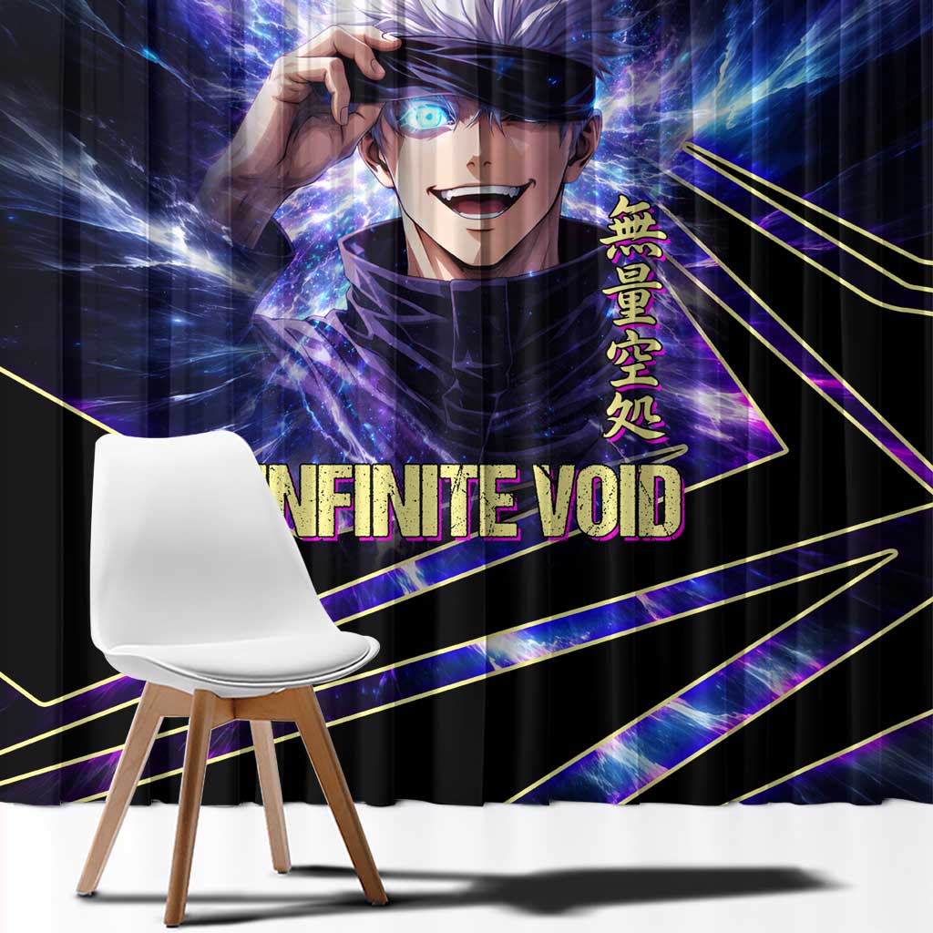 Gojo Satoru Infinite Void Window Curtain Cosmic Anime Power Surge Style