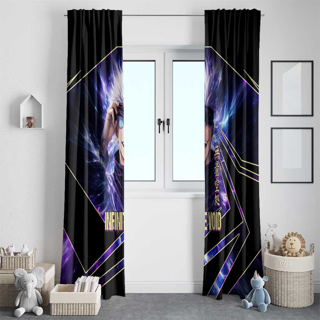 Gojo Satoru Infinite Void Window Curtain Cosmic Anime Power Surge Style
