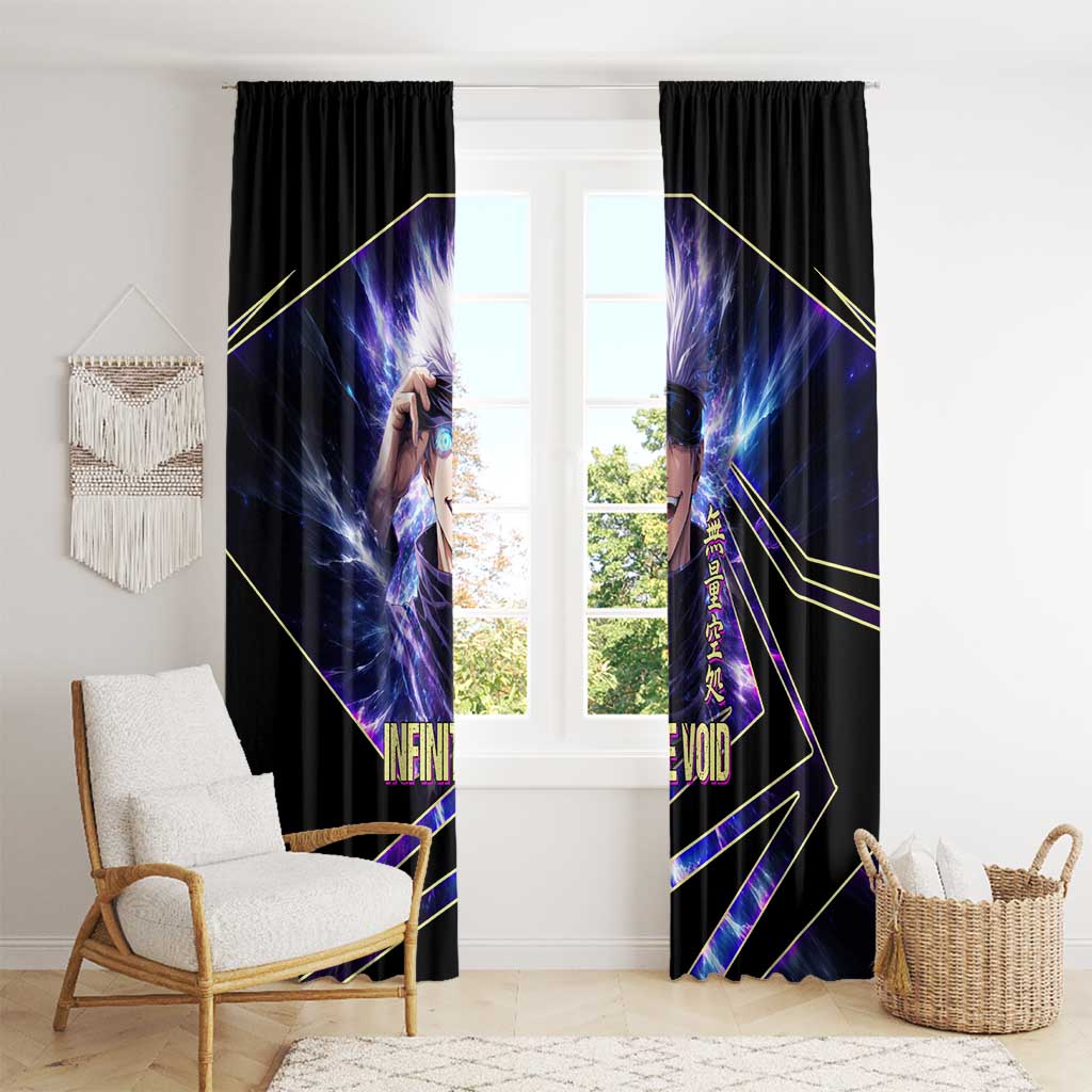 Gojo Satoru Infinite Void Window Curtain Cosmic Anime Power Surge Style