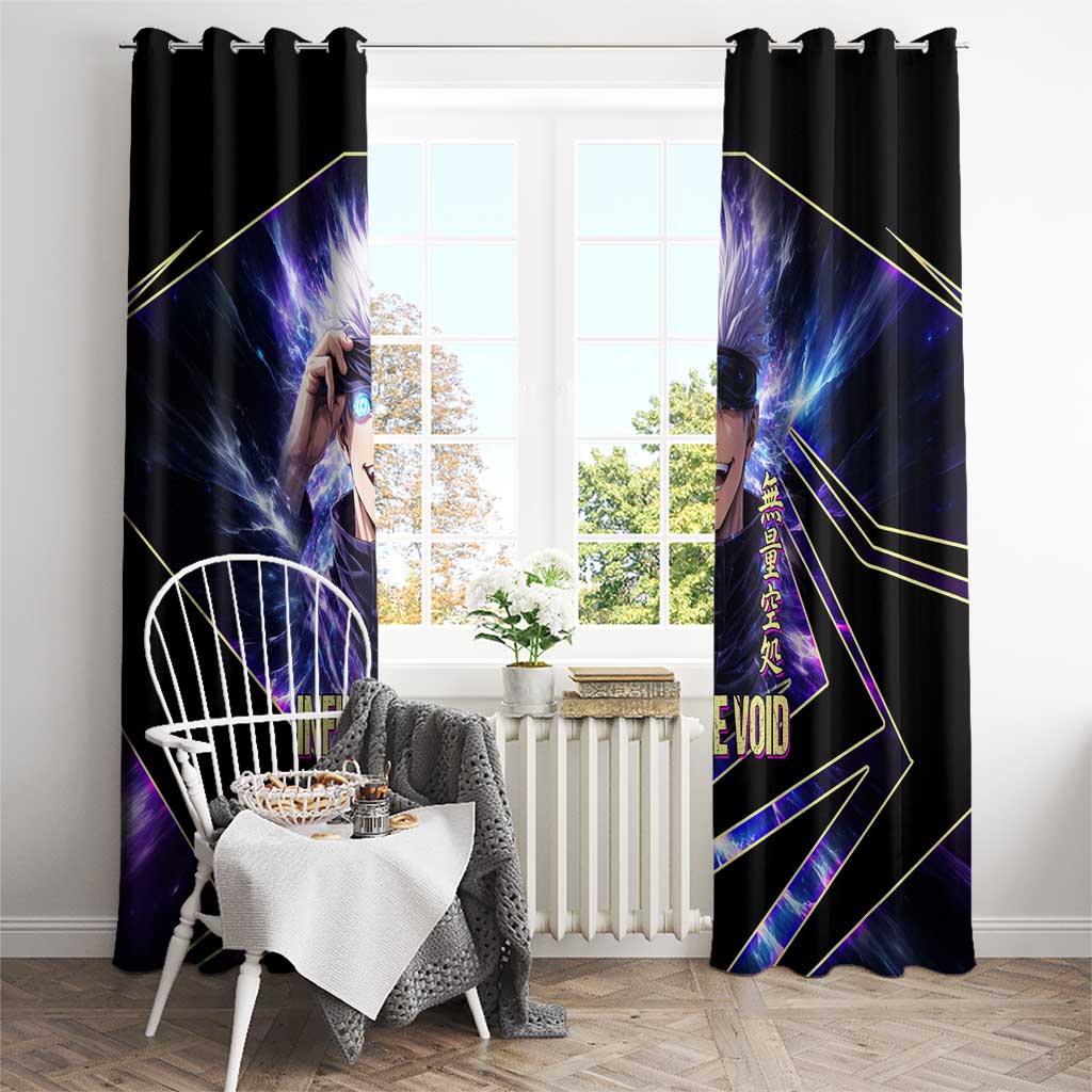 Gojo Satoru Infinite Void Window Curtain Cosmic Anime Power Surge Style