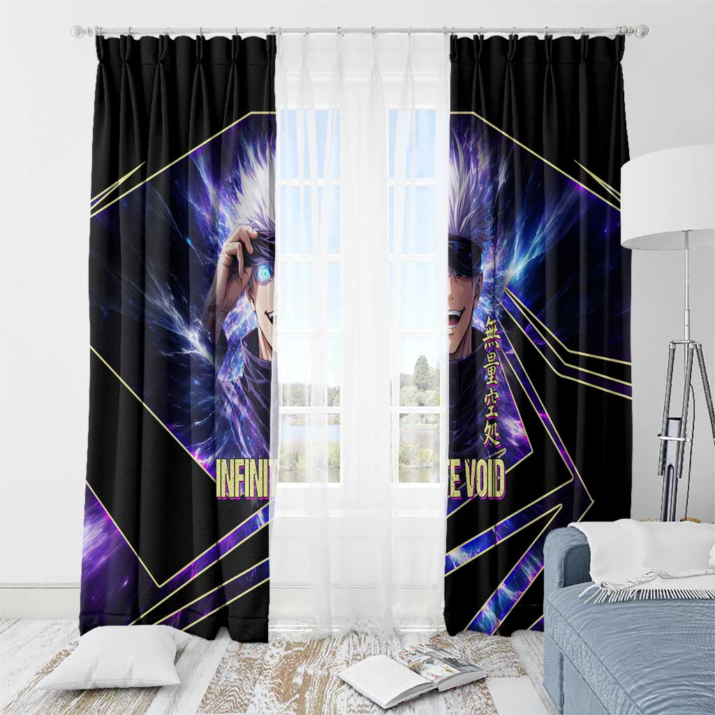 Gojo Satoru Infinite Void Window Curtain Cosmic Anime Power Surge Style