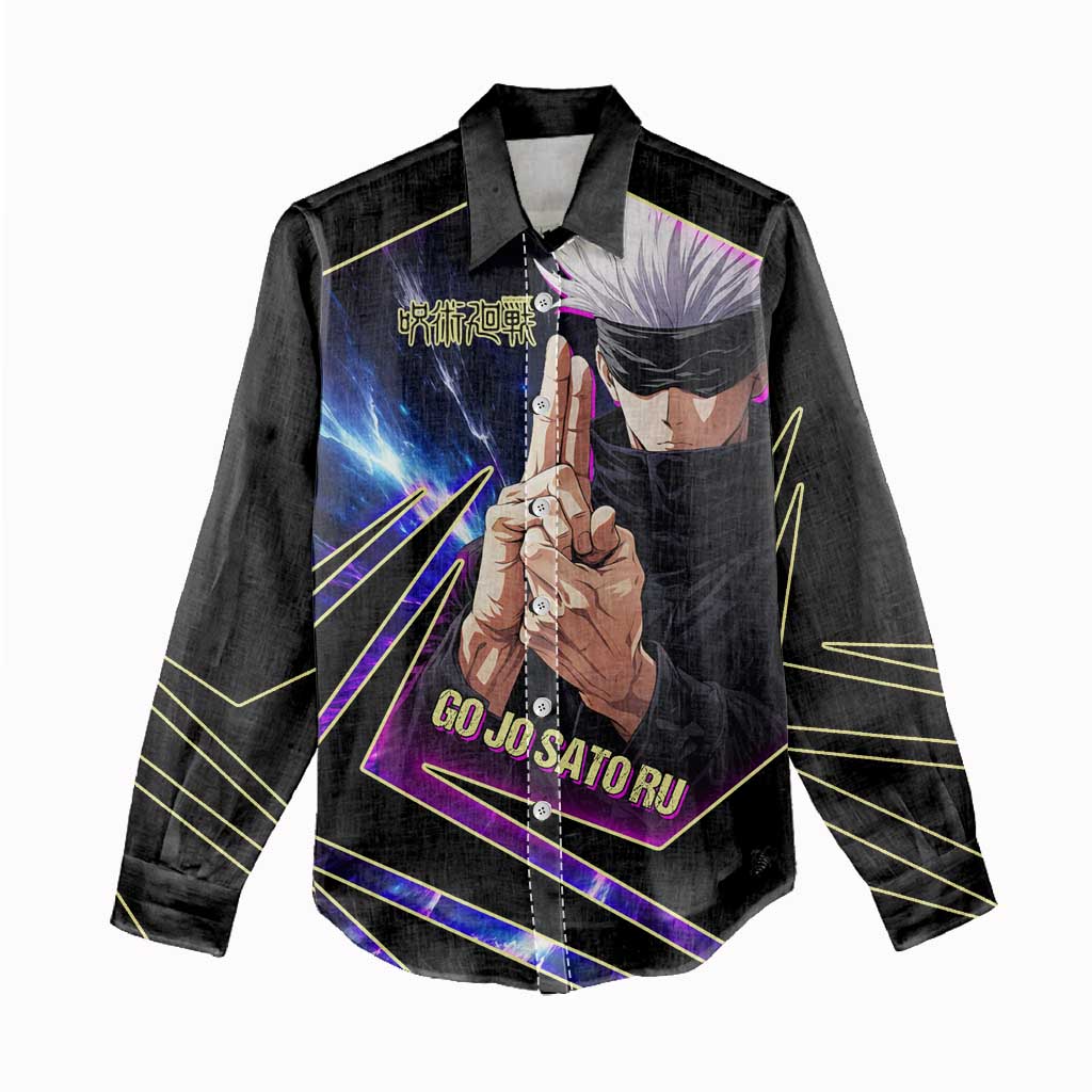 Gojo Satoru Infinite Void Women Casual Shirt Cosmic Anime Power Surge Style
