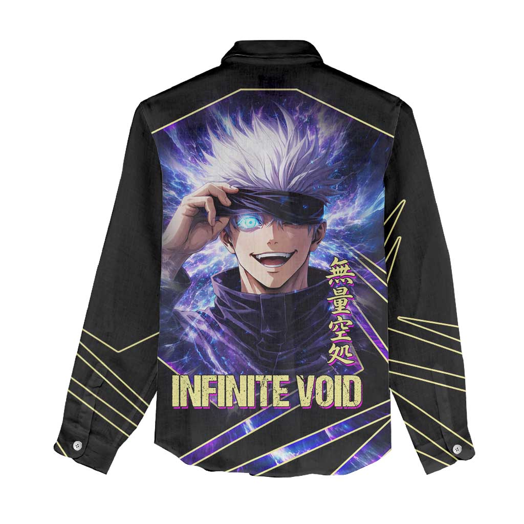Gojo Satoru Infinite Void Women Casual Shirt Cosmic Anime Power Surge Style
