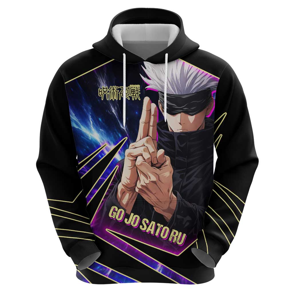 Gojo Satoru Infinite Void Zip Hoodie Cosmic Anime Power Surge Style