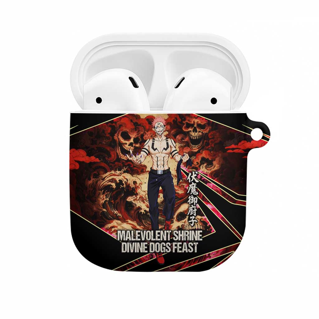 Ryomen Sukuna Malevolent Shrine AirPods Case Infernal Cursed Domain Art Style