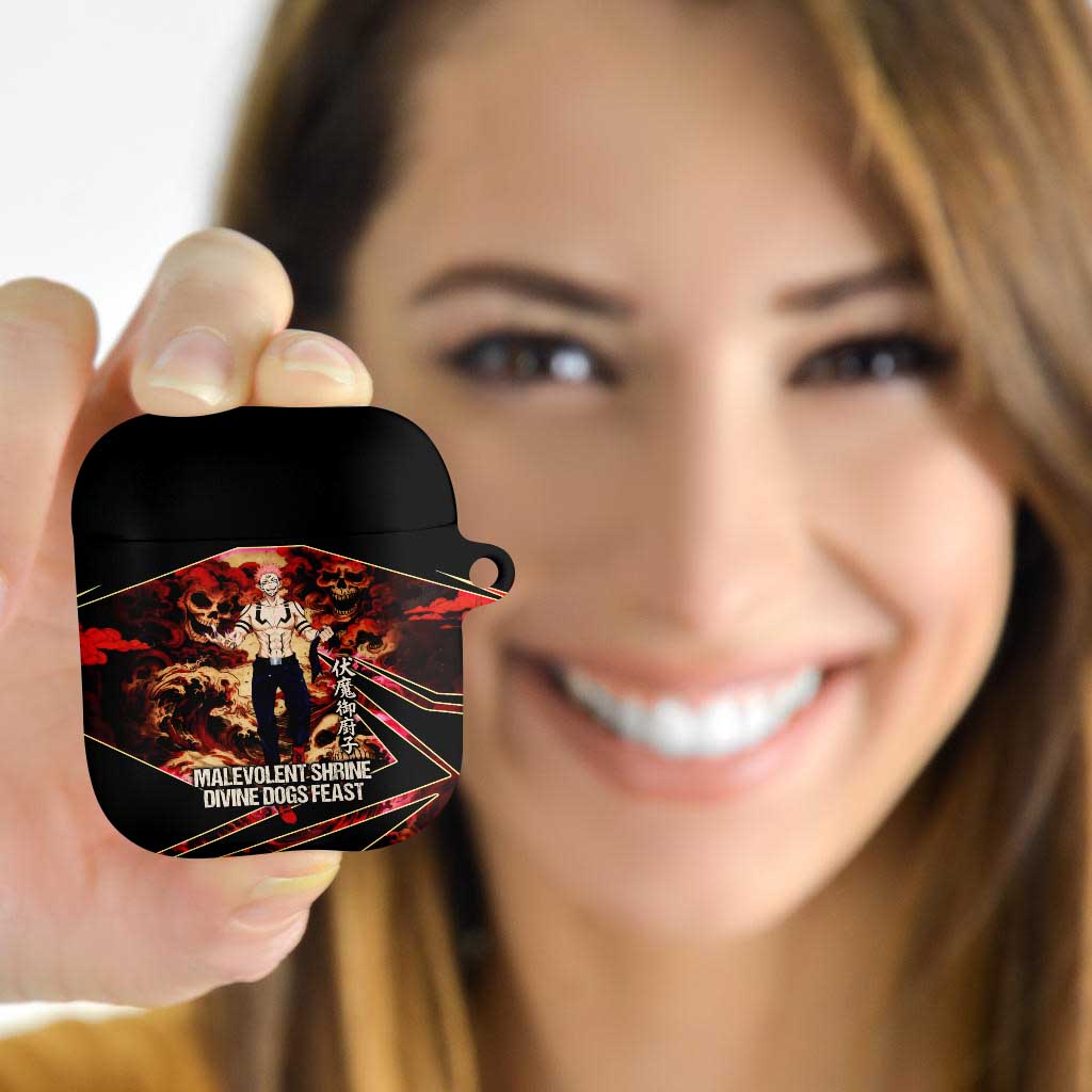 Ryomen Sukuna Malevolent Shrine AirPods Case Infernal Cursed Domain Art Style