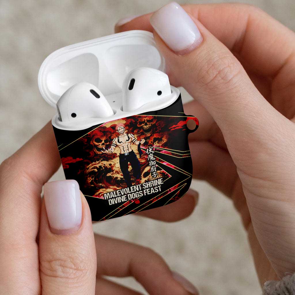 Ryomen Sukuna Malevolent Shrine AirPods Case Infernal Cursed Domain Art Style