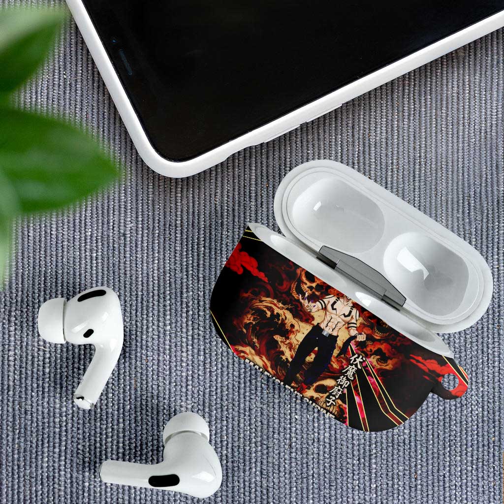 Ryomen Sukuna Malevolent Shrine AirPods Case Infernal Cursed Domain Art Style