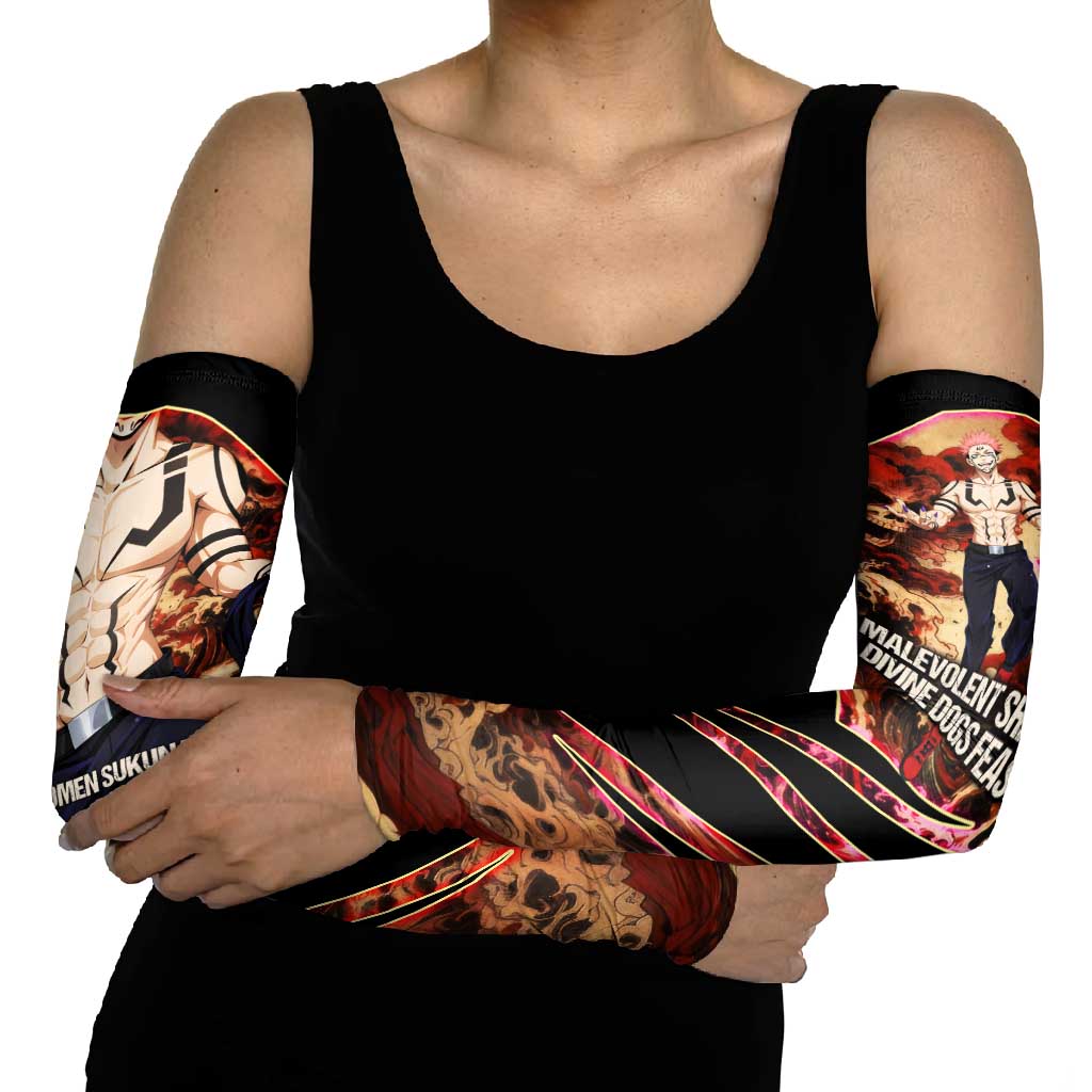 Ryomen Sukuna Malevolent Shrine Arm Sleeves Infernal Cursed Domain Art Style