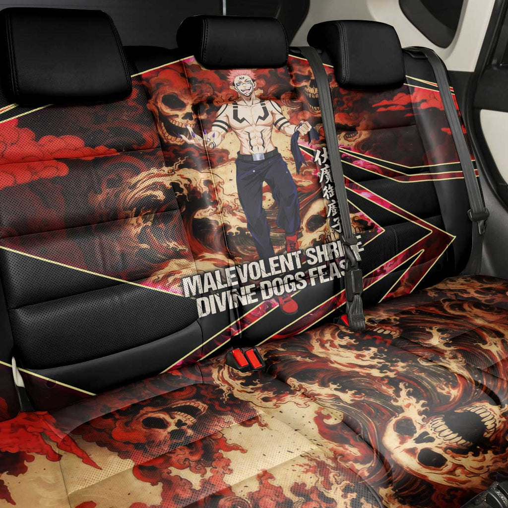 Ryomen Sukuna Malevolent Shrine Back Car Seat Cover Infernal Cursed Domain Art Style