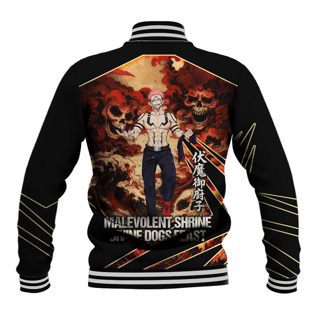 Ryomen Sukuna Malevolent Shrine Baseball Jacket Infernal Cursed Domain Art Style