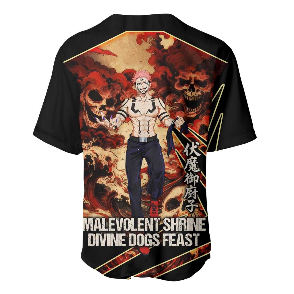 Ryomen Sukuna Malevolent Shrine Baseball Jersey Infernal Cursed Domain Art Style