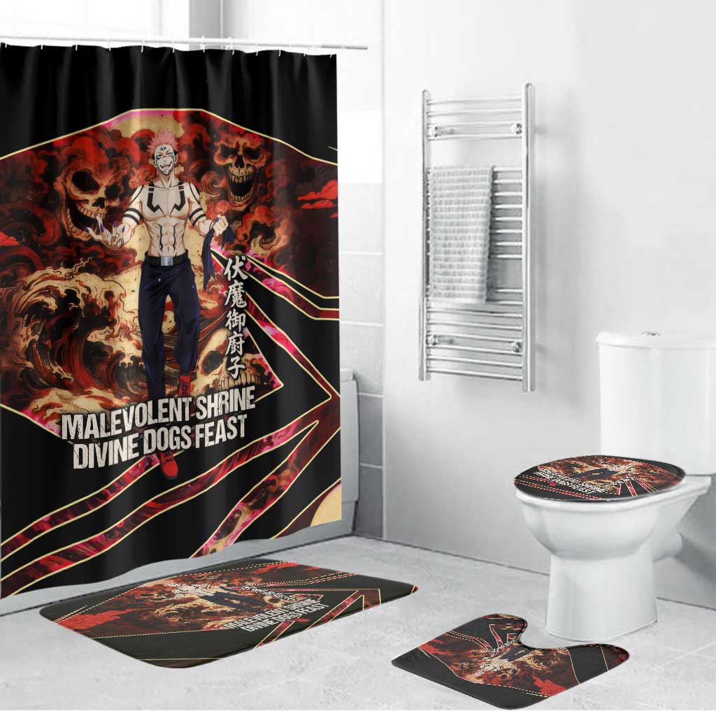 Ryomen Sukuna Malevolent Shrine Bathroom Set Infernal Cursed Domain Art Style