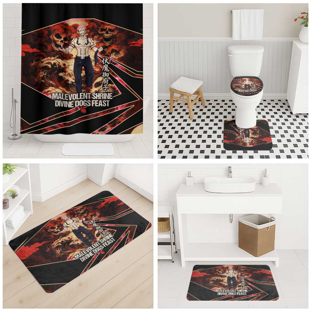 Ryomen Sukuna Malevolent Shrine Bathroom Set Infernal Cursed Domain Art Style