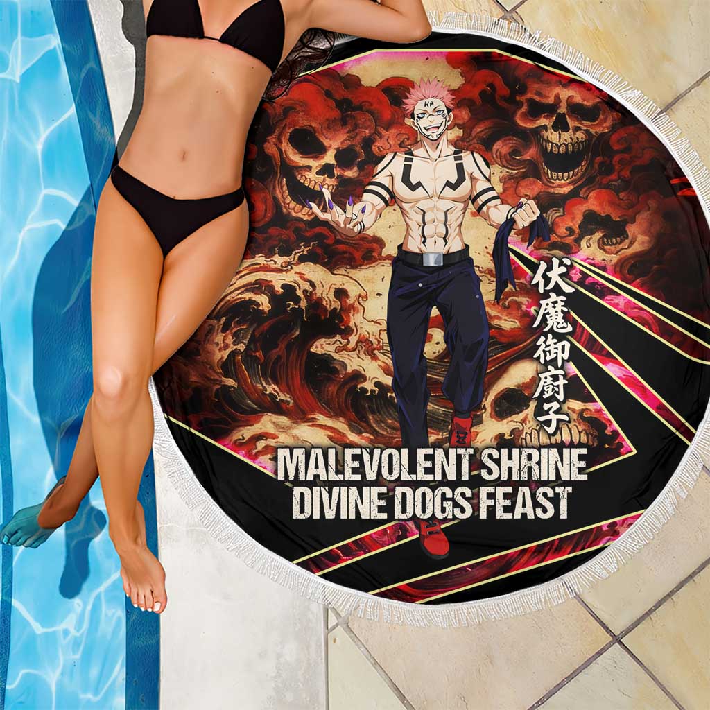 Ryomen Sukuna Malevolent Shrine Beach Blanket Infernal Cursed Domain Art Style