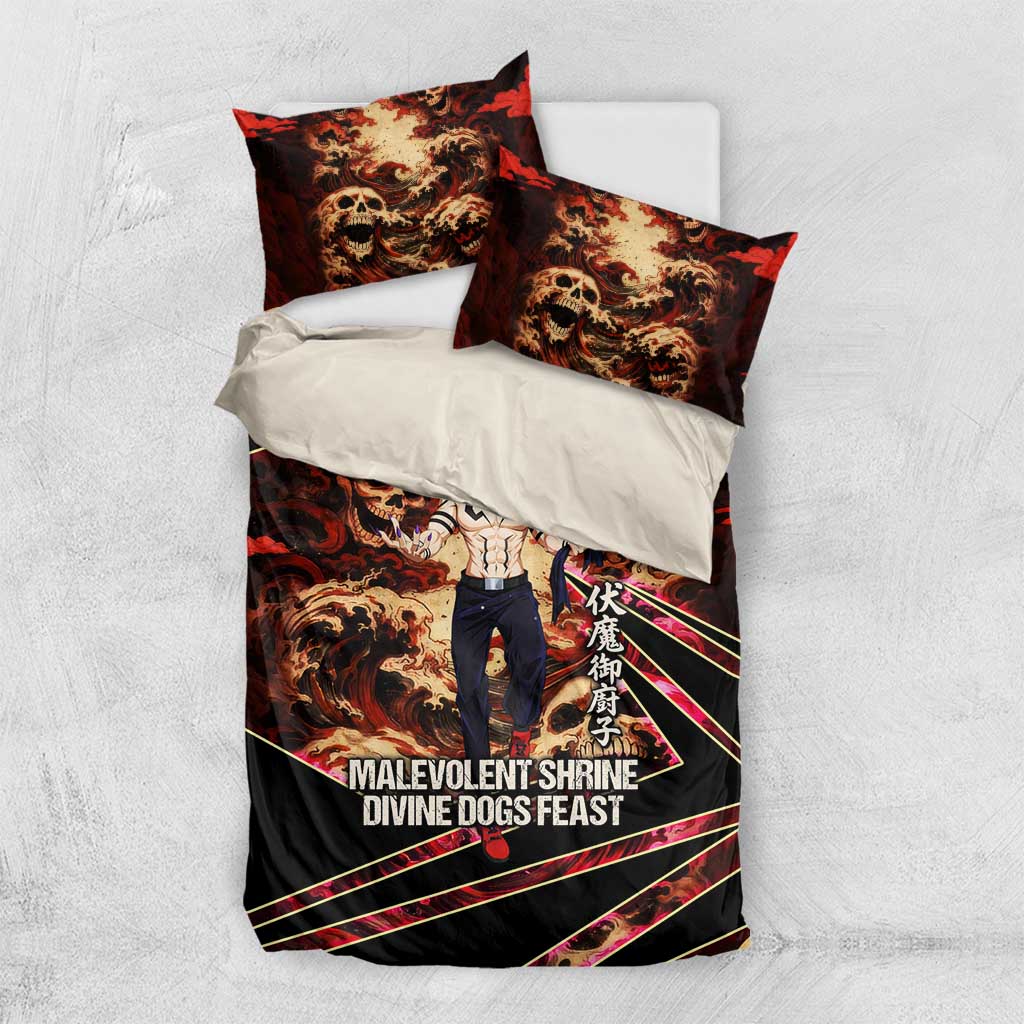 Ryomen Sukuna Malevolent Shrine Bedding Set Infernal Cursed Domain Art Style