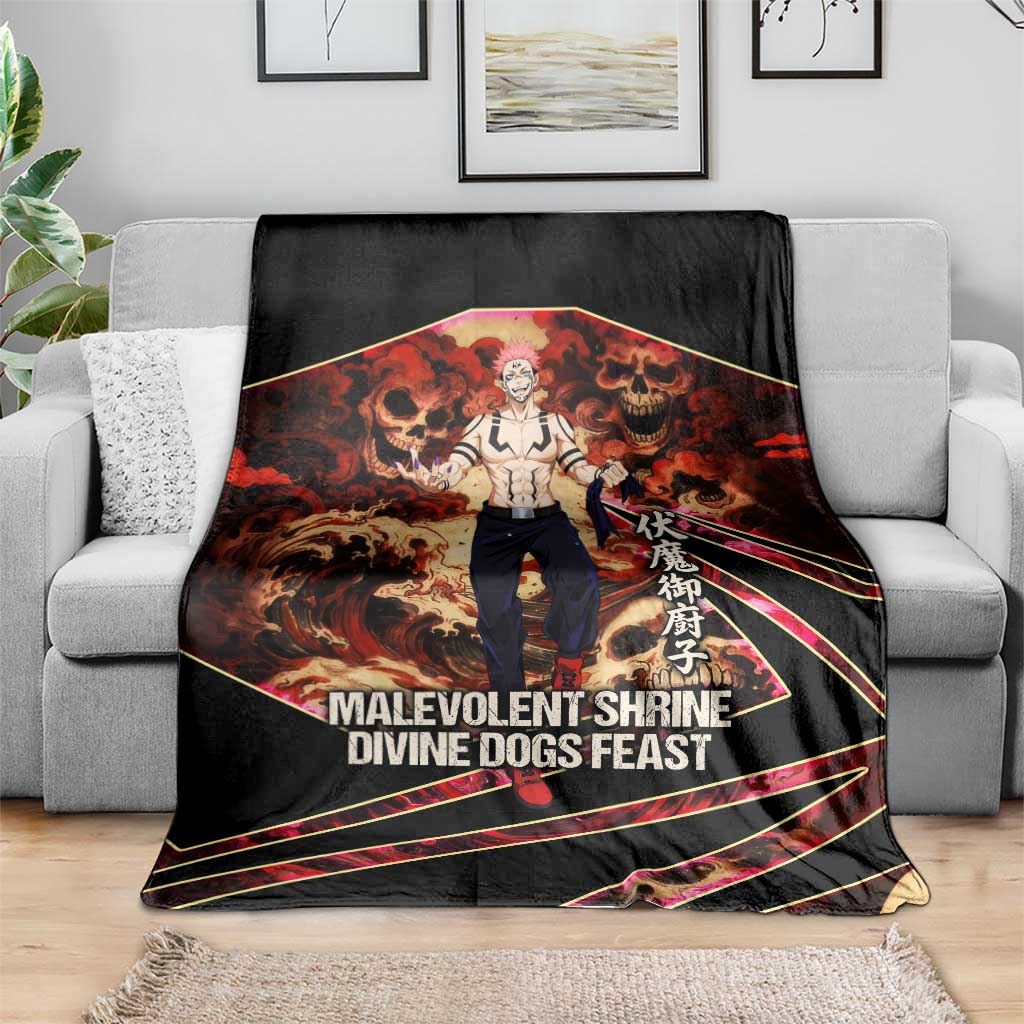 Ryomen Sukuna Malevolent Shrine Blanket Infernal Cursed Domain Art Style