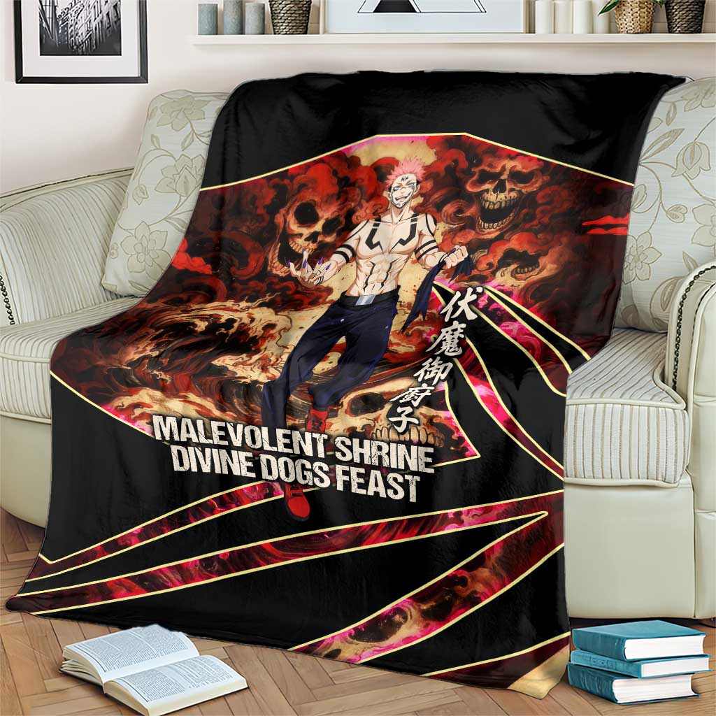 Ryomen Sukuna Malevolent Shrine Blanket Infernal Cursed Domain Art Style