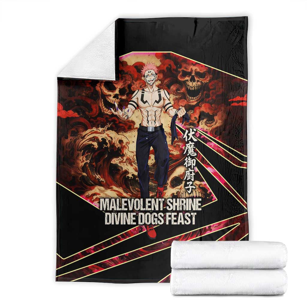 Ryomen Sukuna Malevolent Shrine Blanket Infernal Cursed Domain Art Style