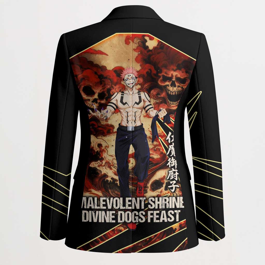 Ryomen Sukuna Malevolent Shrine Blazer Infernal Cursed Domain Art Style