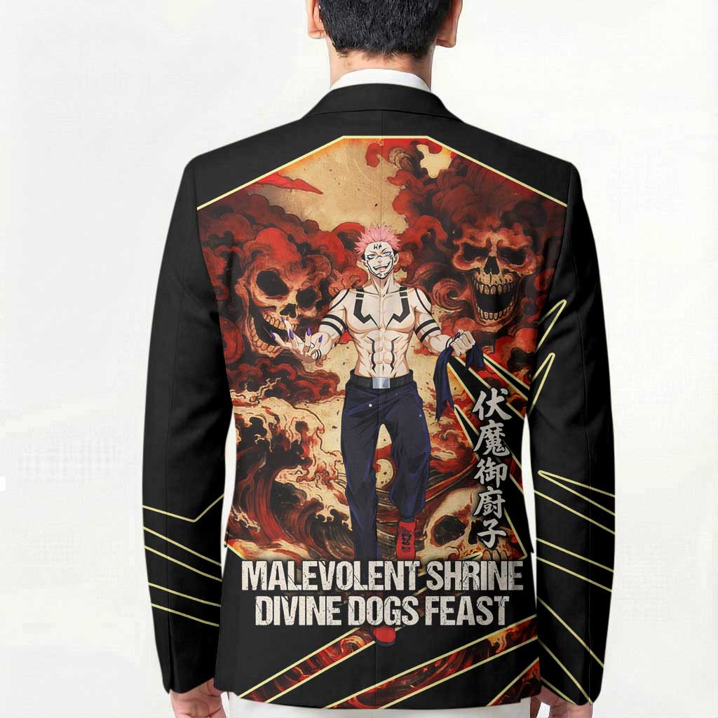 Ryomen Sukuna Malevolent Shrine Blazer Infernal Cursed Domain Art Style