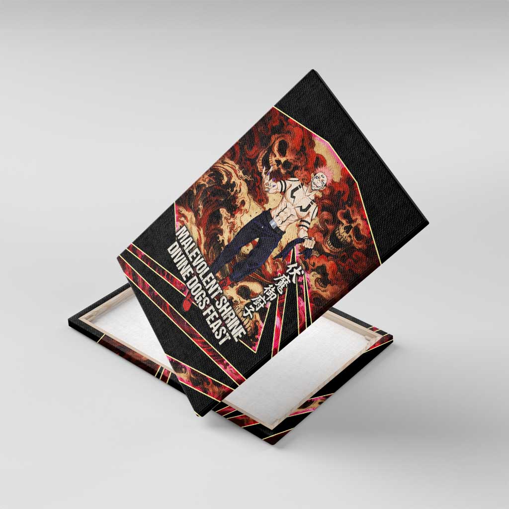 Ryomen Sukuna Malevolent Shrine Canvas Wall Art Infernal Cursed Domain Art Style