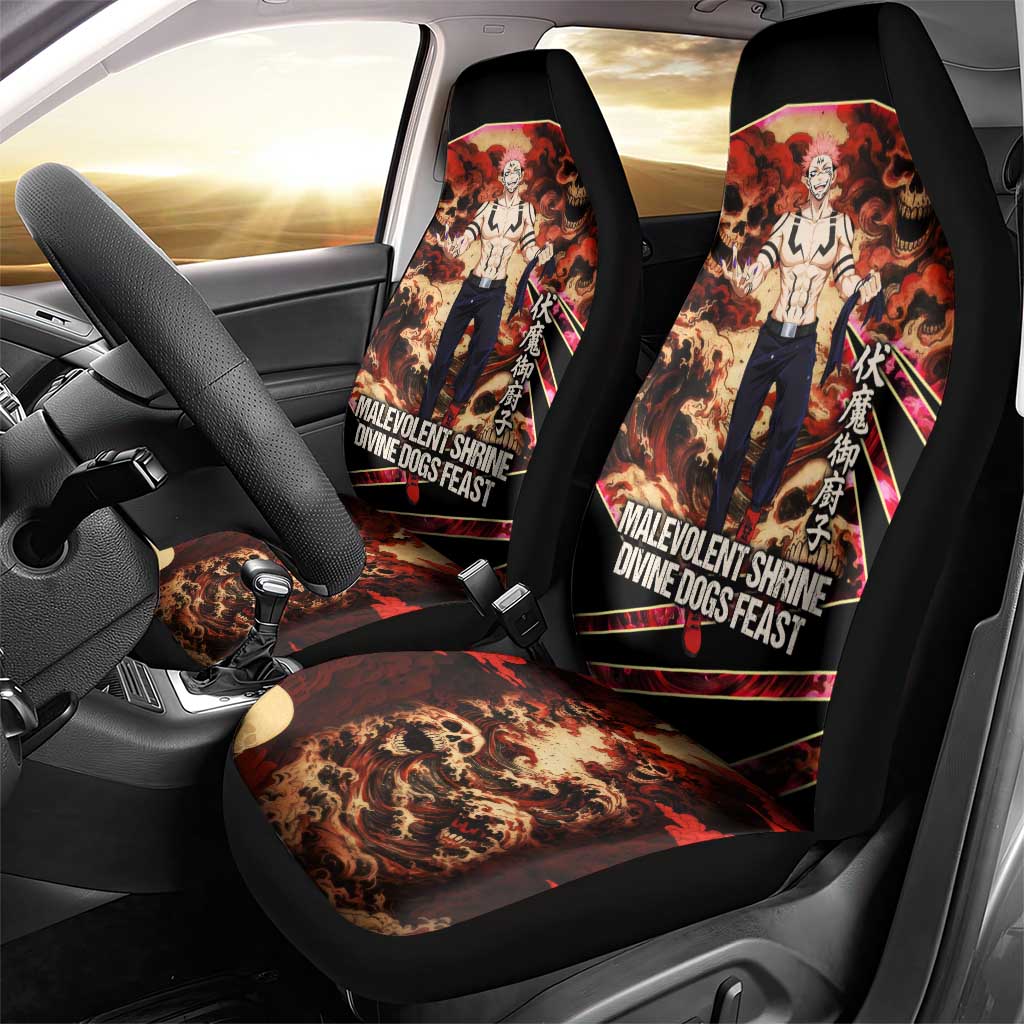 Ryomen Sukuna Malevolent Shrine Car Seat Cover Infernal Cursed Domain Art Style